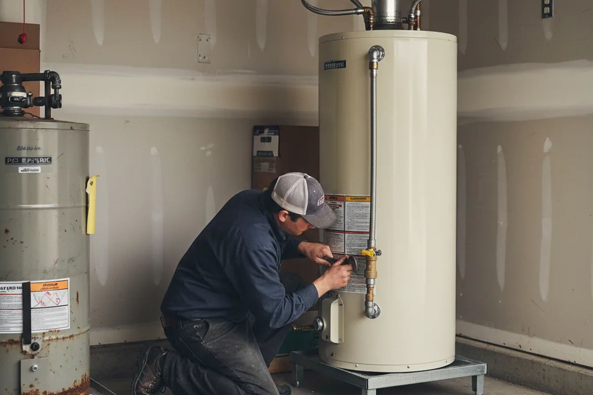 Water heater and shutoff valve replacement in Hamden